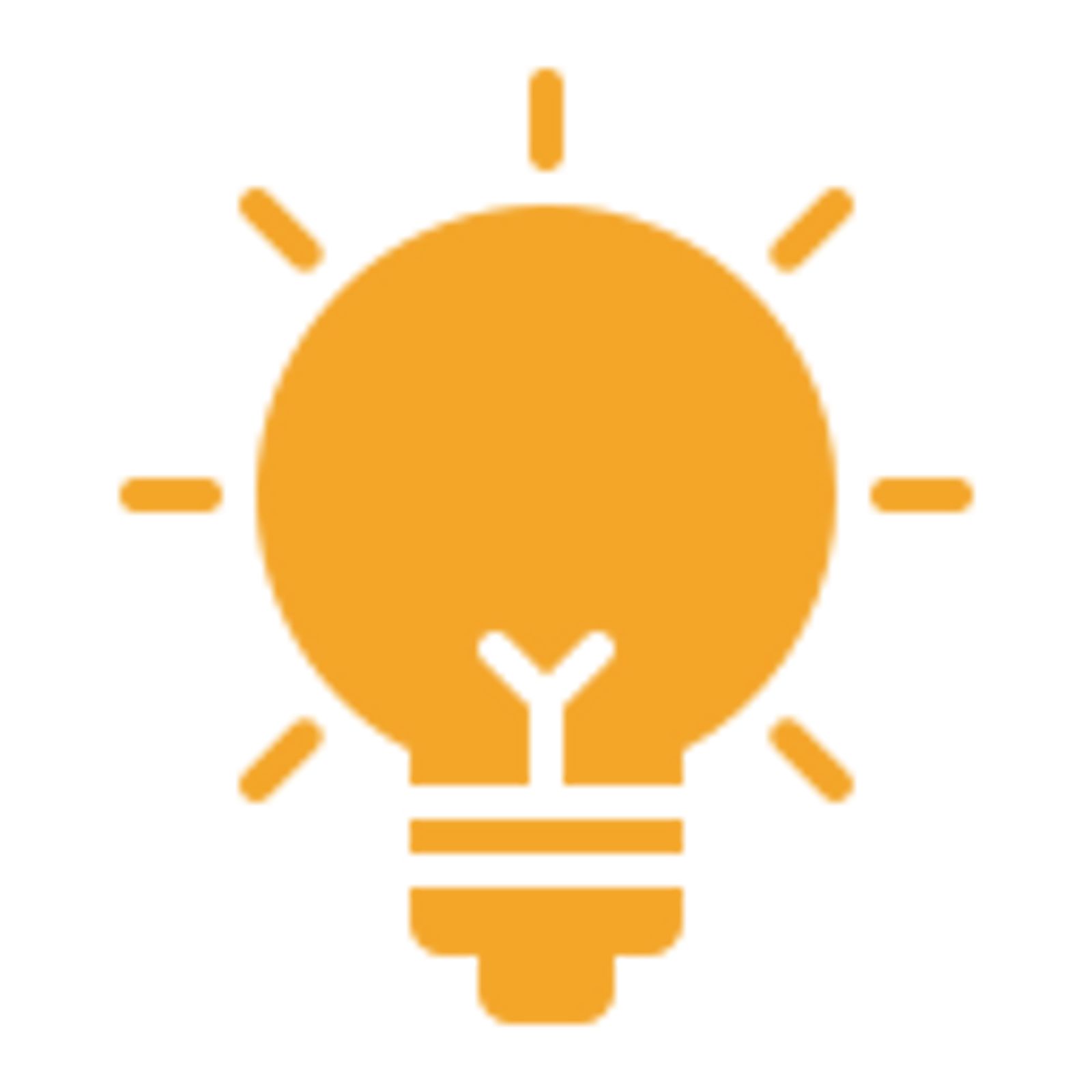 Bright Orange Lightbulb | CAQA LLND A bright orange lightbulb symbolizes a new idea and innovation for skills development.
