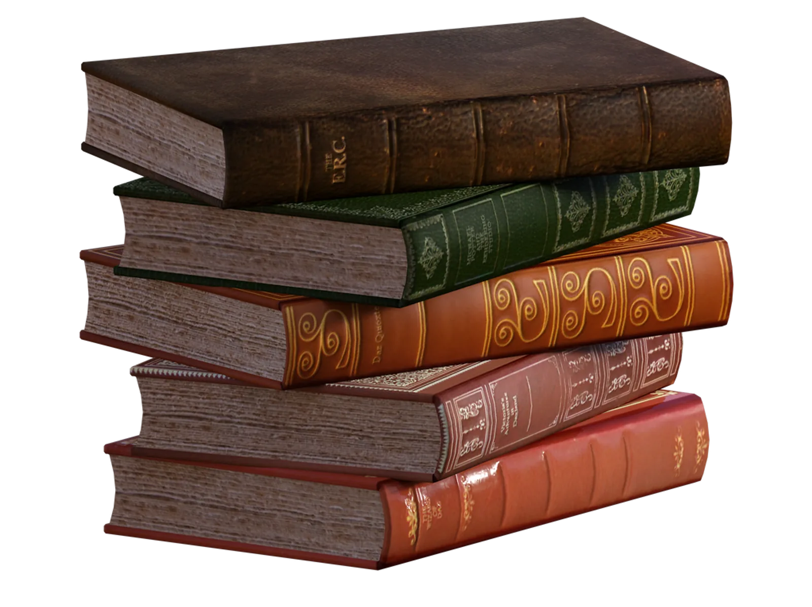 Stack of learning guides and workbooks