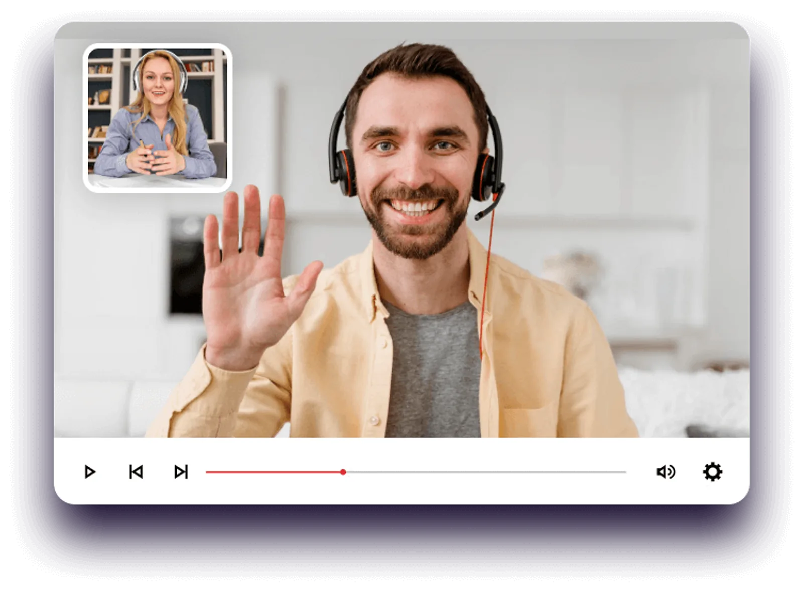 Remote Work | CAQA LLND A man participates in a video call, demonstrating digital skills training with CAQA LLND.