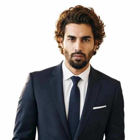 Arit Mangal is a business professional with curly hair and a beard, part of the CAQA LLND team.