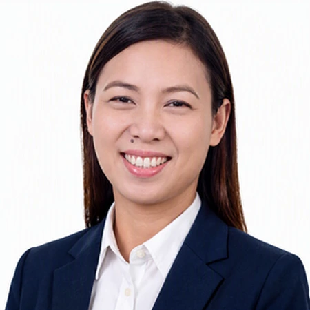 A smiling Asian business professional, Marilou Bagon, is featured on the CAQA LLND team page.