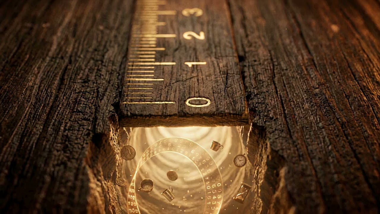 A macro shot shows a vintage watch nestled in wood grain, measured by a ruler—representing numeracy skills assessed by CAQA.